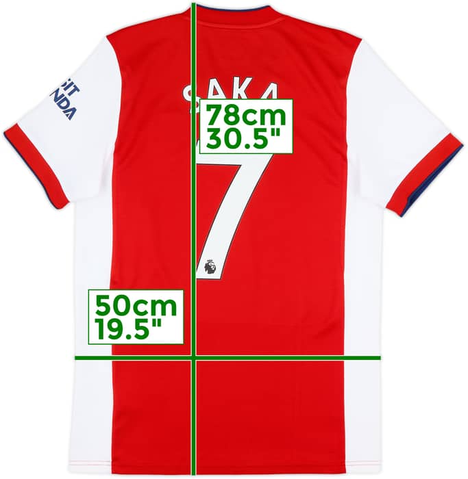 2021-22 Arsenal Home Shirt Saka #7 - 9/10 - (M)