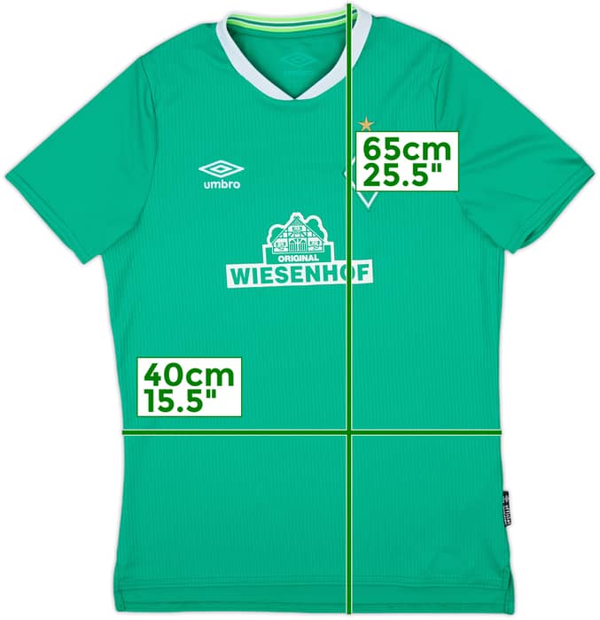 2019-20 Werder Bremen Home Shirt - 7/10 - (L.Boys)