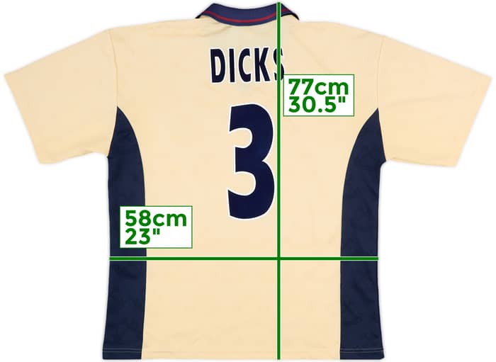 1996-97 West Ham Third Shirt Dicks #3 - 8/10 - (L)