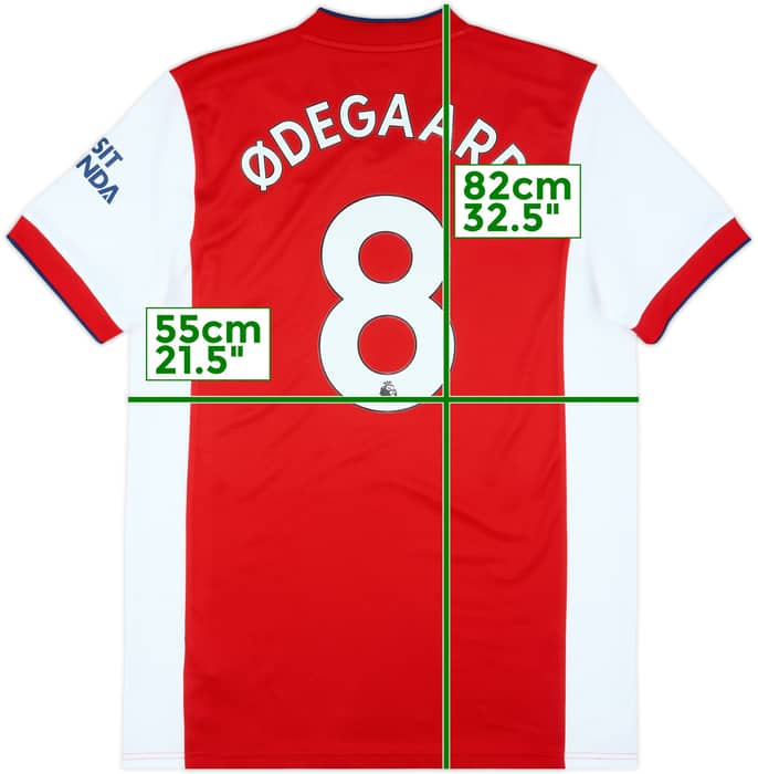 2021-22 Arsenal Home Shirt Odegaard #8 - 9/10 - (L)