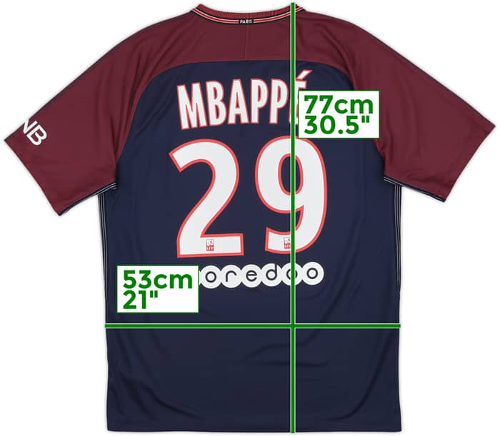 2017-18 Paris Saint-Germain Home Shirt Mbappe #29 - 10/10 - (M)