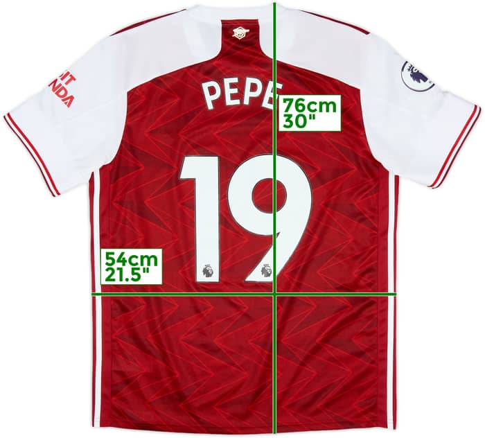 2020-21 Arsenal Home Shirt Pepe #19 - 9/10 - (L)