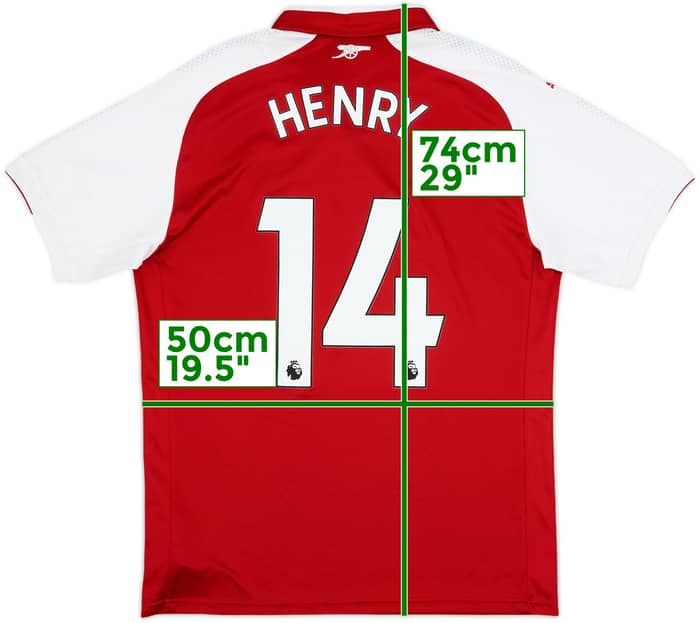 2017-18 Arsenal Home Shirt Henry #14 - 8/10 - (M)