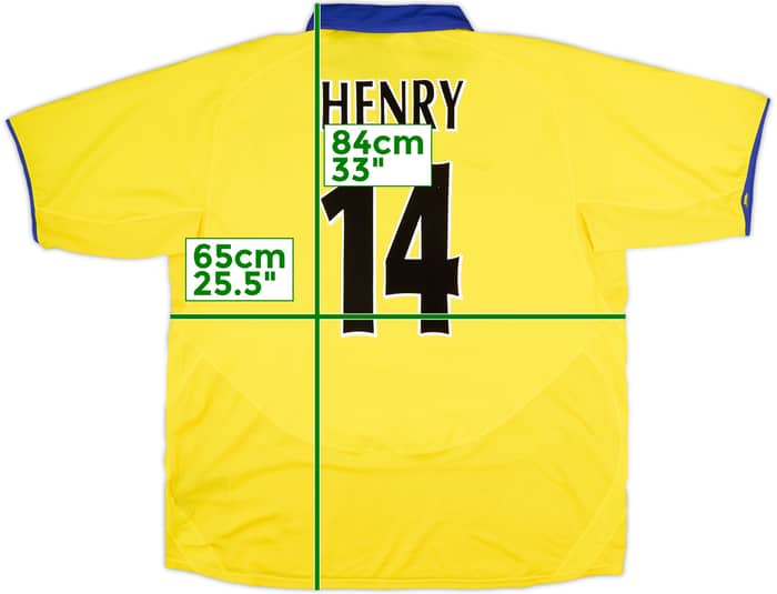 2003-05 Arsenal Away Shirt Henry #14 (XXL)
