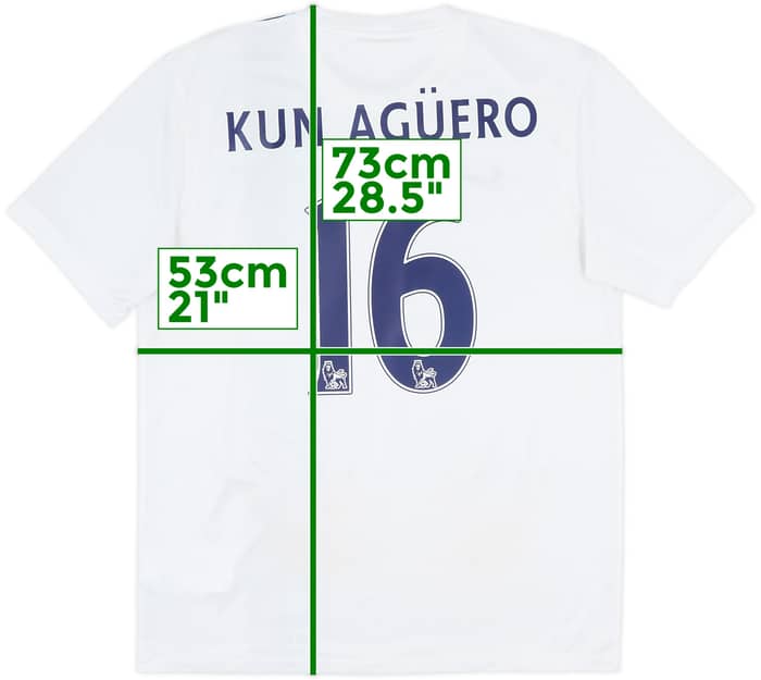 2013-14 Manchester City Third Shirt Kun Aguero #16 - 7/10 - (M)
