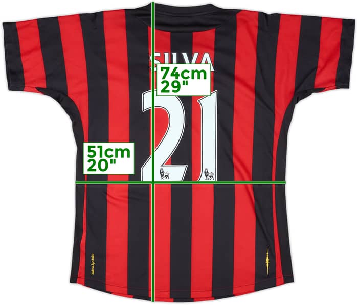 2011-12 Manchester City Away Shirt Silva #21 - 7/10 - (M)