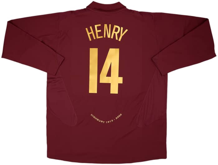 2005-06 Arsenal Home L/S Shirt Henry #14 (3XL)