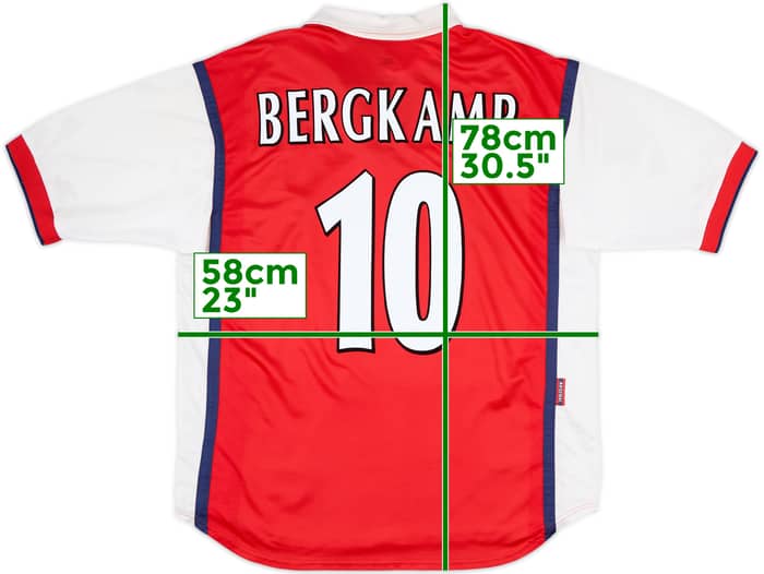 1998-99 Arsenal Home Shirt Bergkamp #10 - 8/10 - (L)