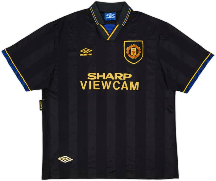 1993-95 Manchester United Away Shirt Cantona #7 - 6/10 - (XL)
