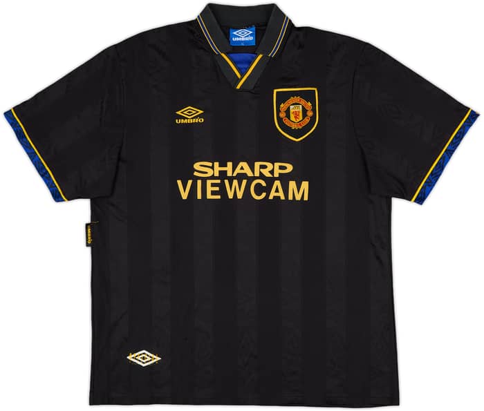 1993-95 Manchester United Away Shirt Cantona #7 - 7/10 - (XL)