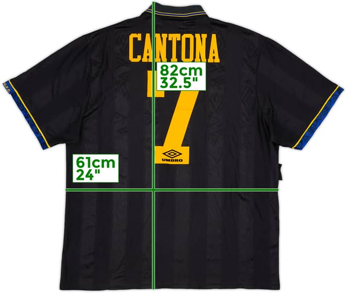 1993-95 Manchester United Away Shirt Cantona #7 - 6/10 - (XL)