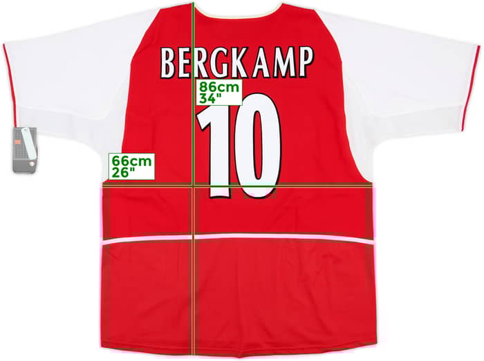 2002-04 Arsenal Home Shirt Bergkamp #10 (XXL)