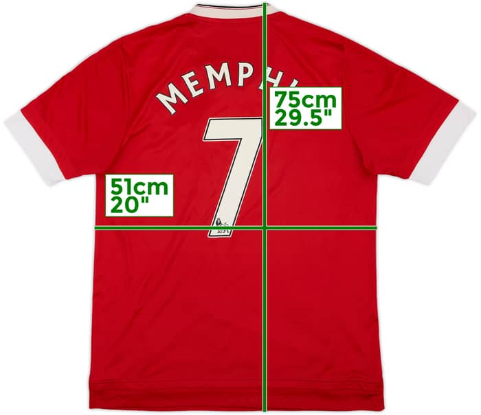 2015-16 Manchester United Home Shirt Memphis #7 - 6/10 - (L)