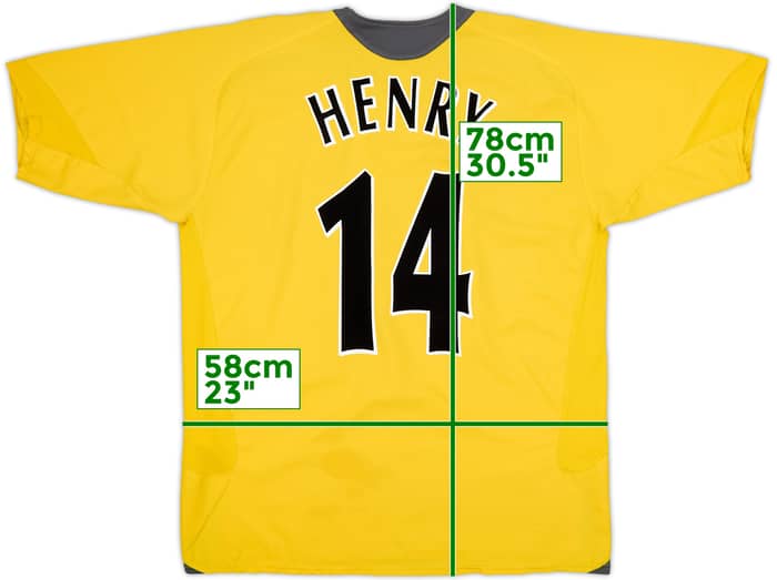 2005-06 Arsenal Away Shirt Henry #14 - 8/10 - (XL)