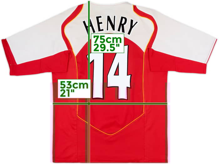 2004-05 Arsenal Home Shirt Henry #14 - 7/10 - (L)