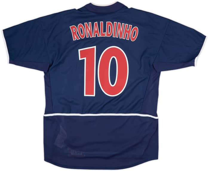 2002-03 Paris Saint-Germain Player Issue Home Shirt Ronaldinho #10 - 10/10 - (L)