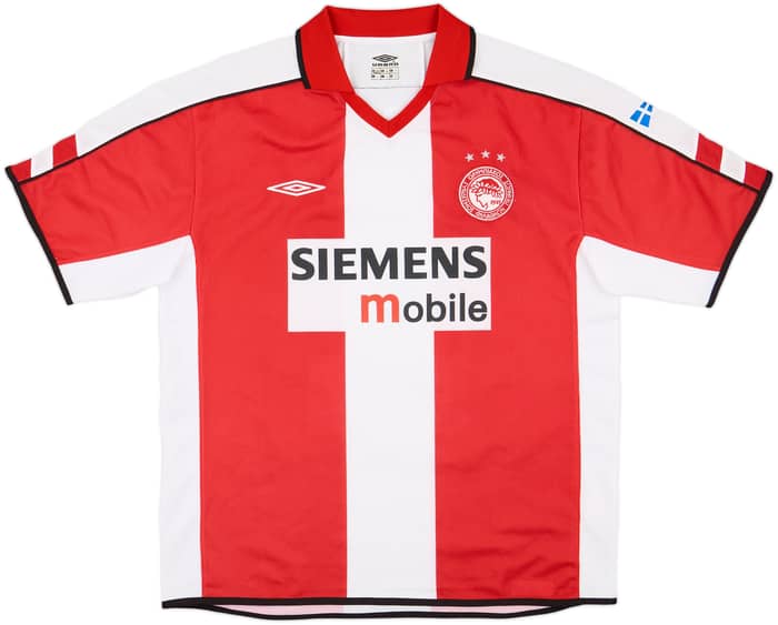 2003-04 Olympiakos Home Shirt Rivaldo #5 - 8/10 - (L)