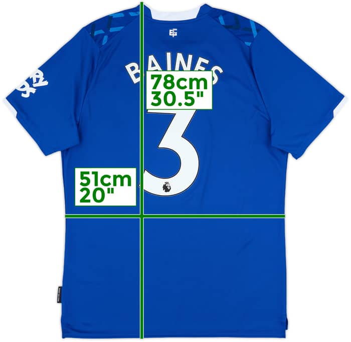 2018-19 Everton Home Shirt Baines #3 - 10/10 - (L)