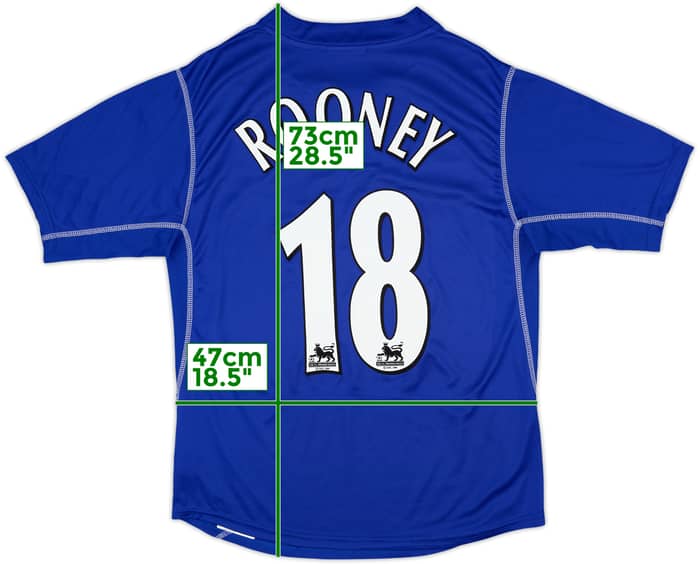 2002-03 Everton Home Shirt Rooney #18 - 9/10 - (L)