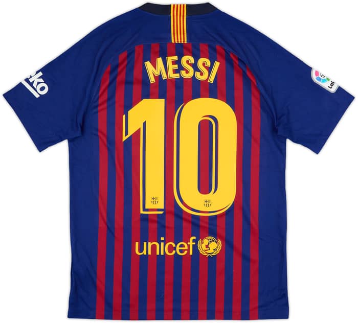 2018-19 Barcelona Home Shirt Messi #10 - 8/10 - (M)
