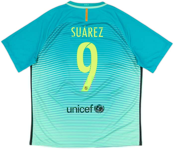 2016-17 Barcelona Third Shirt Suarez #9 - 8/10 - (XL)