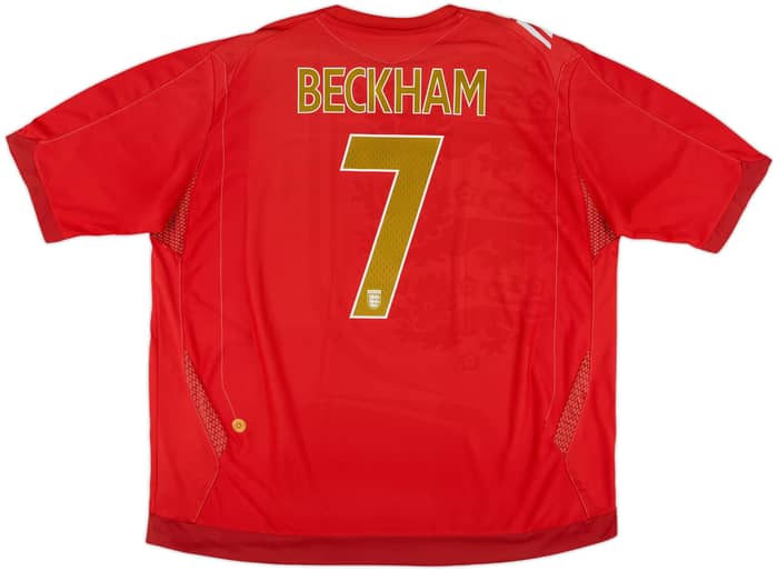 2006-08 England Away Shirt Beckham #7 - 7/10 - (3XL)