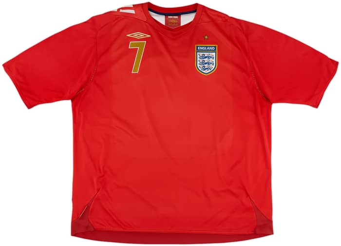 2006-08 England Away Shirt Beckham #7 - 7/10 - (3XL)