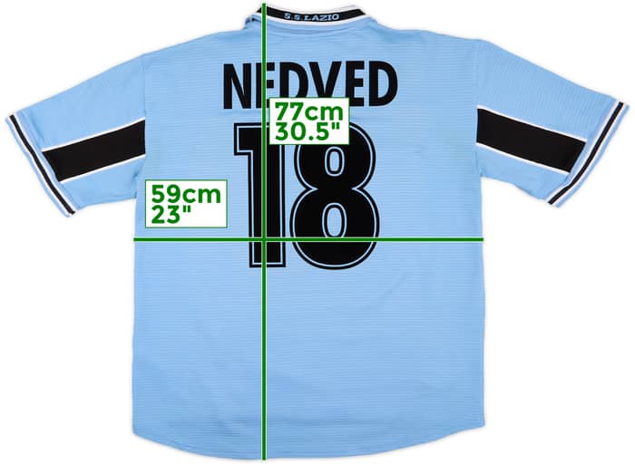 1998-00 Lazio Home Shirt Nedved #18 - 9/10 - (XL)