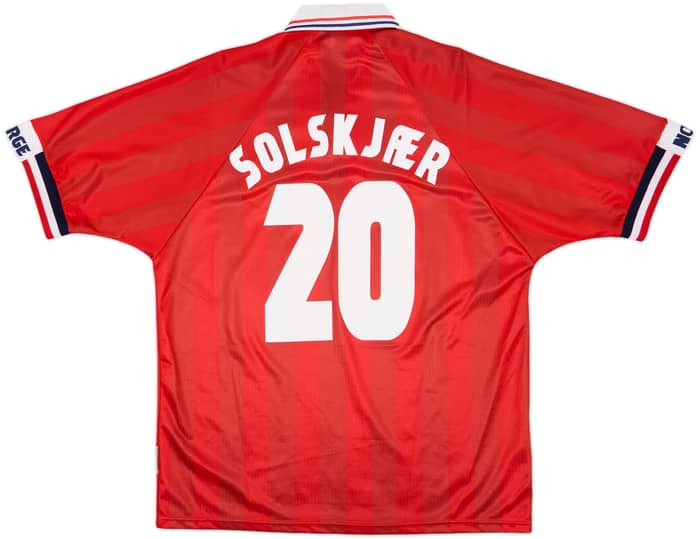 1998-00 Norway Home Shirt Solskjaer #20 - 9/10 - (XL)
