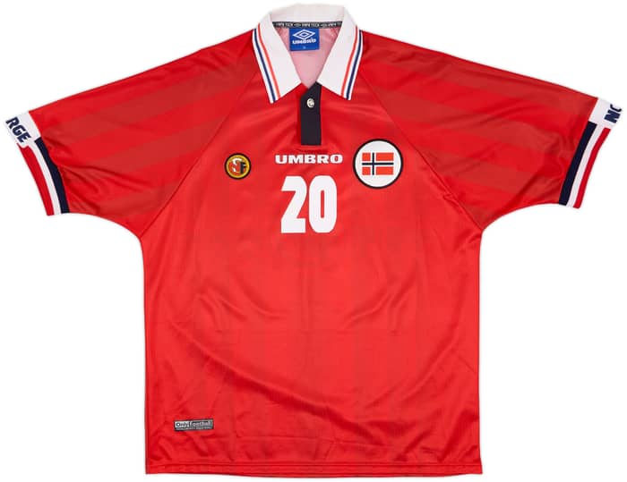 1998-00 Norway Home Shirt Solskjaer #20 - 9/10 - (XL)
