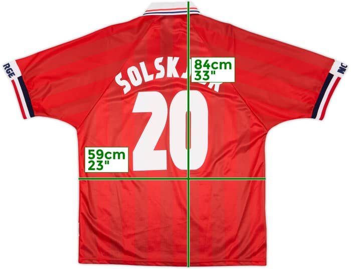 1998-00 Norway Home Shirt Solskjaer #20 - 9/10 - (XL)