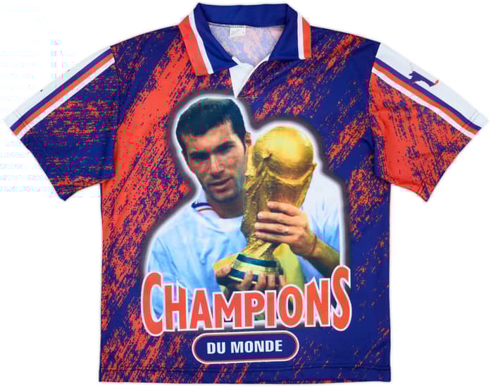 1998 France 'Champions du monde' Fan Shirt Zidane #10 - 9/10 - (XL)