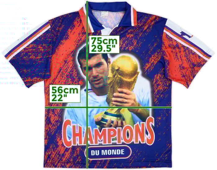 1998 France 'Champions du monde' Fan Shirt Zidane #10 - 9/10 - (XL)