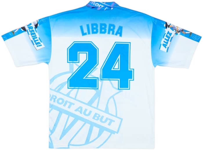1996-97 Olympique Marseille Graphic Fan Shirt Libbra #24 - 9/10 - (XL)