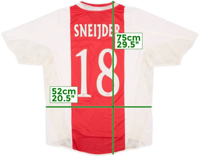2004-05 Ajax Home Shirt Sneijder #18 - 5/10 - (M)