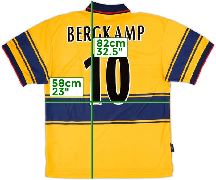 1997-99 Arsenal Away Shirt Bergkamp #10 - 8/10 - (XL)