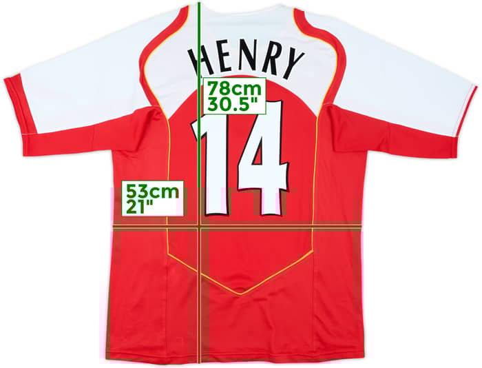 2004-05 Arsenal Home Shirt Henry #14 - 8/10 - (L)