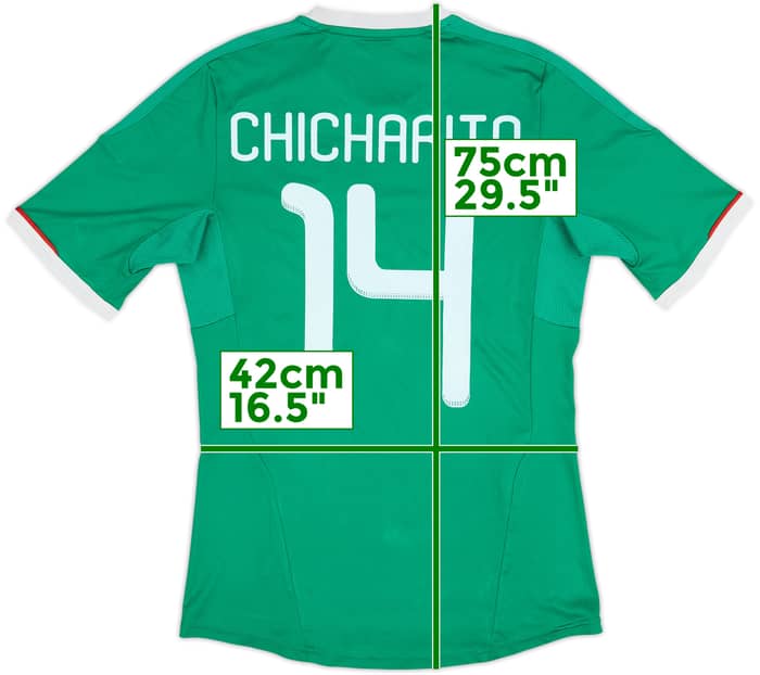 2011-13 Mexico Home Shirt Chicharito #14 - 5/10 - (S)