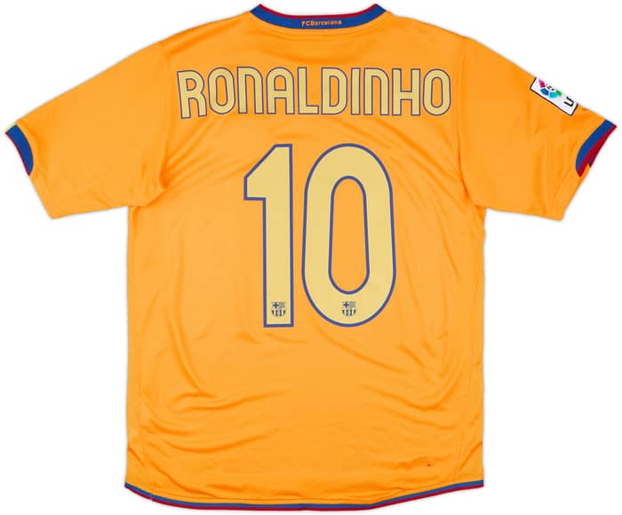2006-08 Barcelona Away Shirt Ronaldinho #10 - 8/10 - (S)