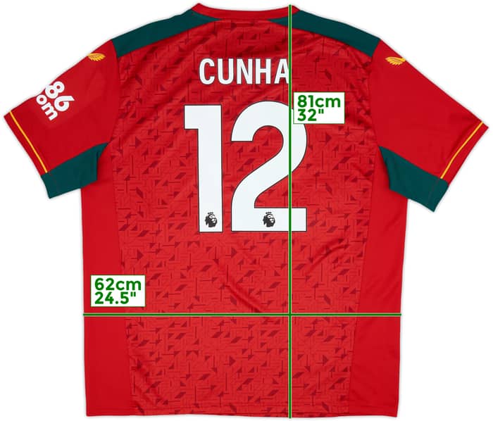 2023-24 Wolves Away Shirt Cunha #12 - 10/10 - (XXL)