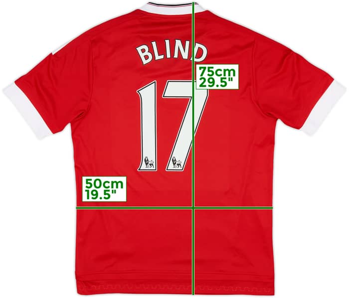 2017-18 Manchester United Home Shirt Blind #17 - 8/10 - (M)