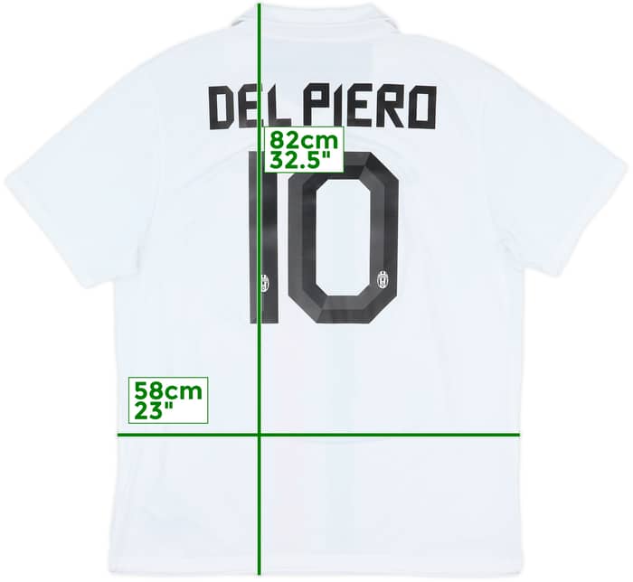 2010-12 Juventus Away Shirt Del Piero #10 - 9/10 - (XL)