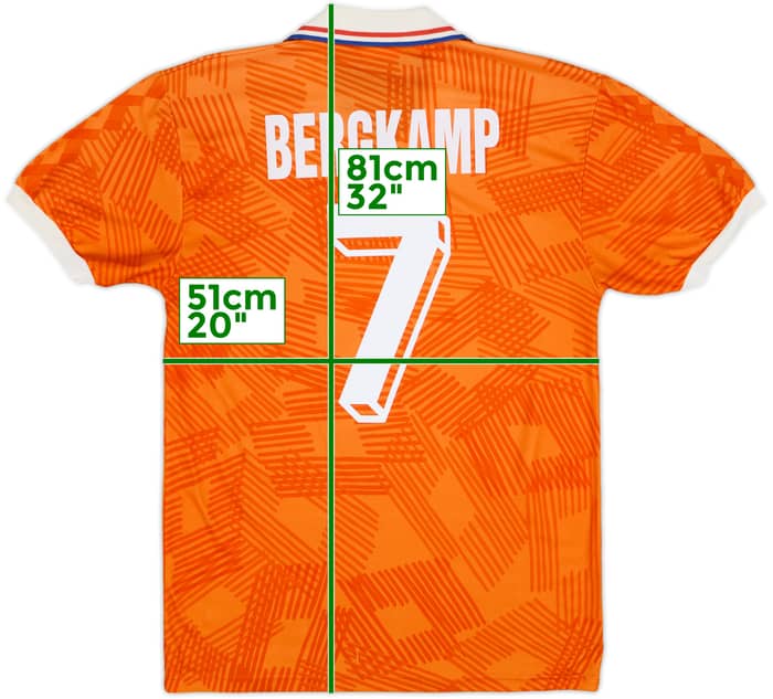 1992-94 Netherlands Home Shirt Bergkamp #7 - 8/10 - (M)