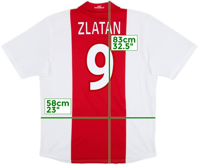 2001-02 Ajax Home Shirt Zlatan #9 - 8/10 - (XL)