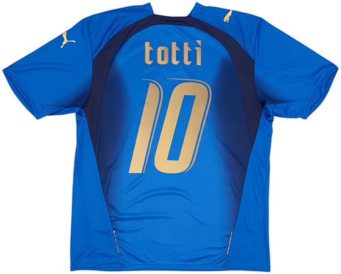 2006 Italy Basic Home Shirt Totti #10 (L)