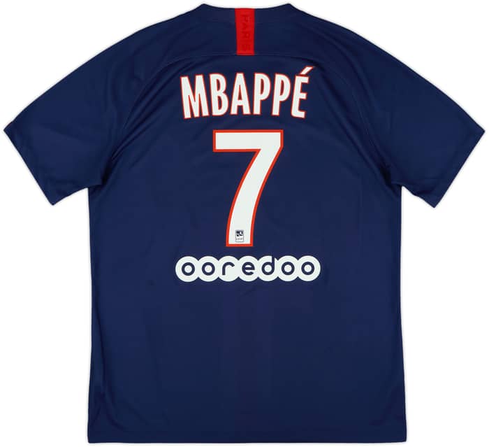 2019-20 Paris Saint-Germain Home Shirt Mbappe #7 - 8/10 - (L)