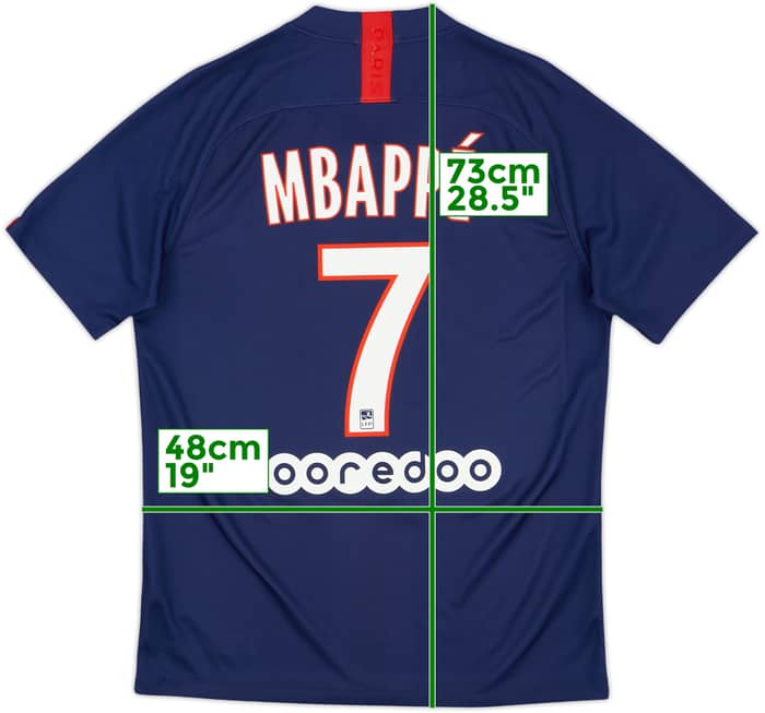 2019-20 Paris Saint-Germain Home Shirt Mbappe #7 - 10/10 - (M)