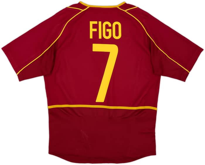 2002-04 Portugal Home Shirt Figo #7 - 8/10 - (S)