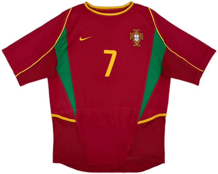 2002-04 Portugal Home Shirt Figo #7 - 8/10 - (S)