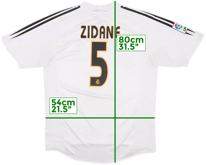 2004-05 Real Madrid Home Shirt Zidane #5 - 6/10 - (L)